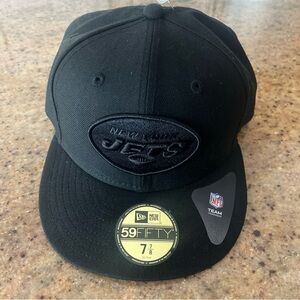 NY JETS New Era Black 59FIFTY Hat size 7 7/8